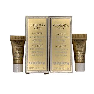 2X SISLEY Supremya Yeux At Night Supreme Anti-Aging Eye Serum .03 oz./1ml ea NIB